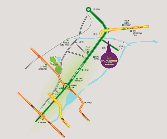 Samridhi Luxuriya Avenue Location